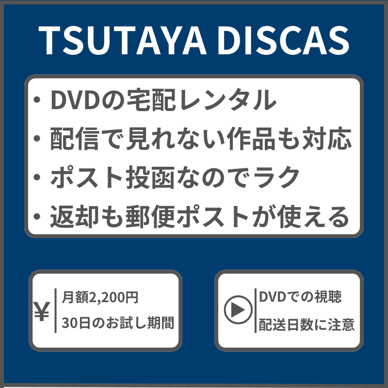 TSUTAYA DISCASの特徴